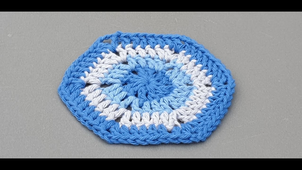 Crochet Solid Hexagon Motif - Hexagon Bag - Pat 1/4