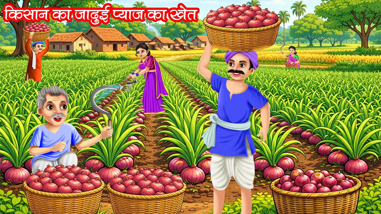 किसान का जादुई प्याज़ का खेत | KISAN KA JADUI PYAZ KA KHET | HINDI KAHANIYA | MORAL STORIES | JADUI