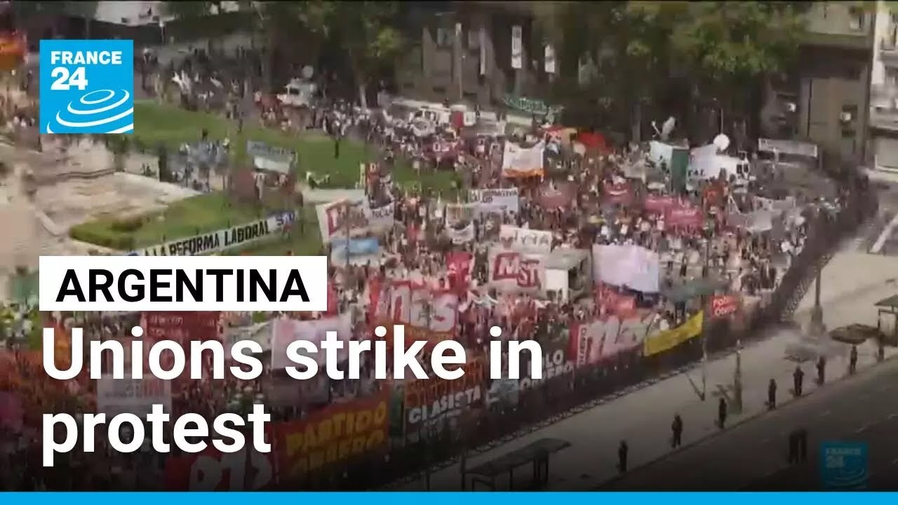 Milei's overhaul of labor law advances in Congress as unions strike in protest • FRANCE 24 English