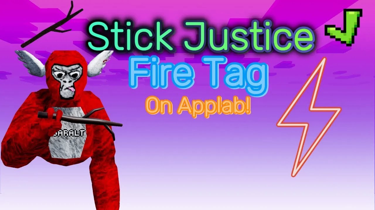 Stick Justice In Fire Tag! | ON APPPLAB | (KIDS GOT BANNED)