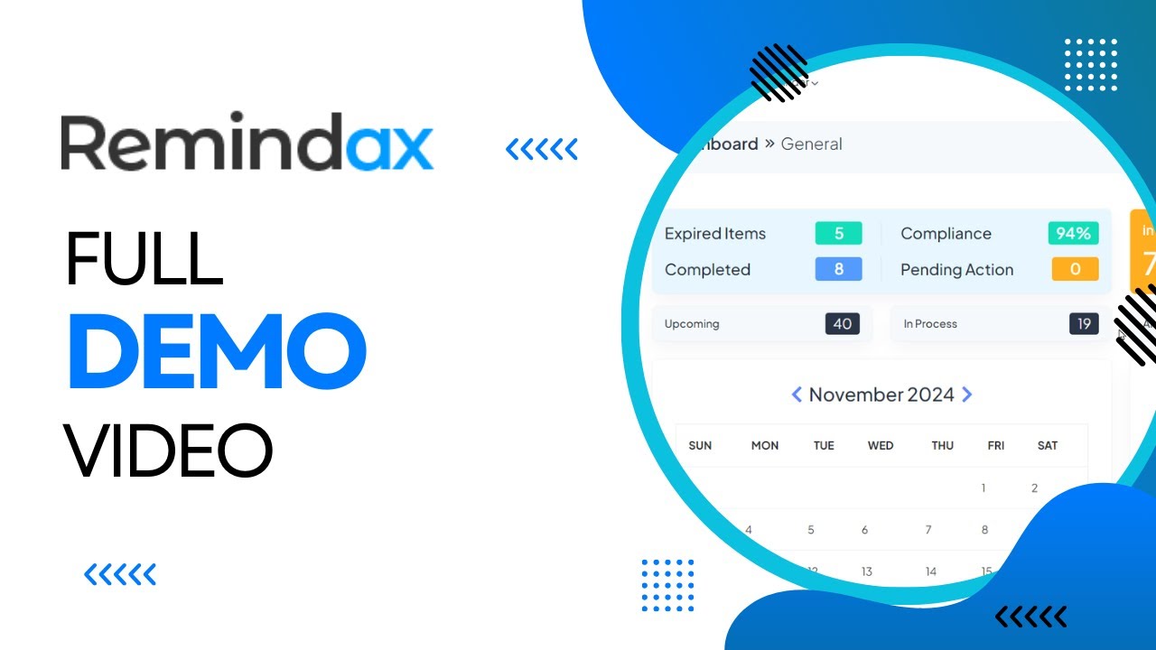 Remindax full demo video