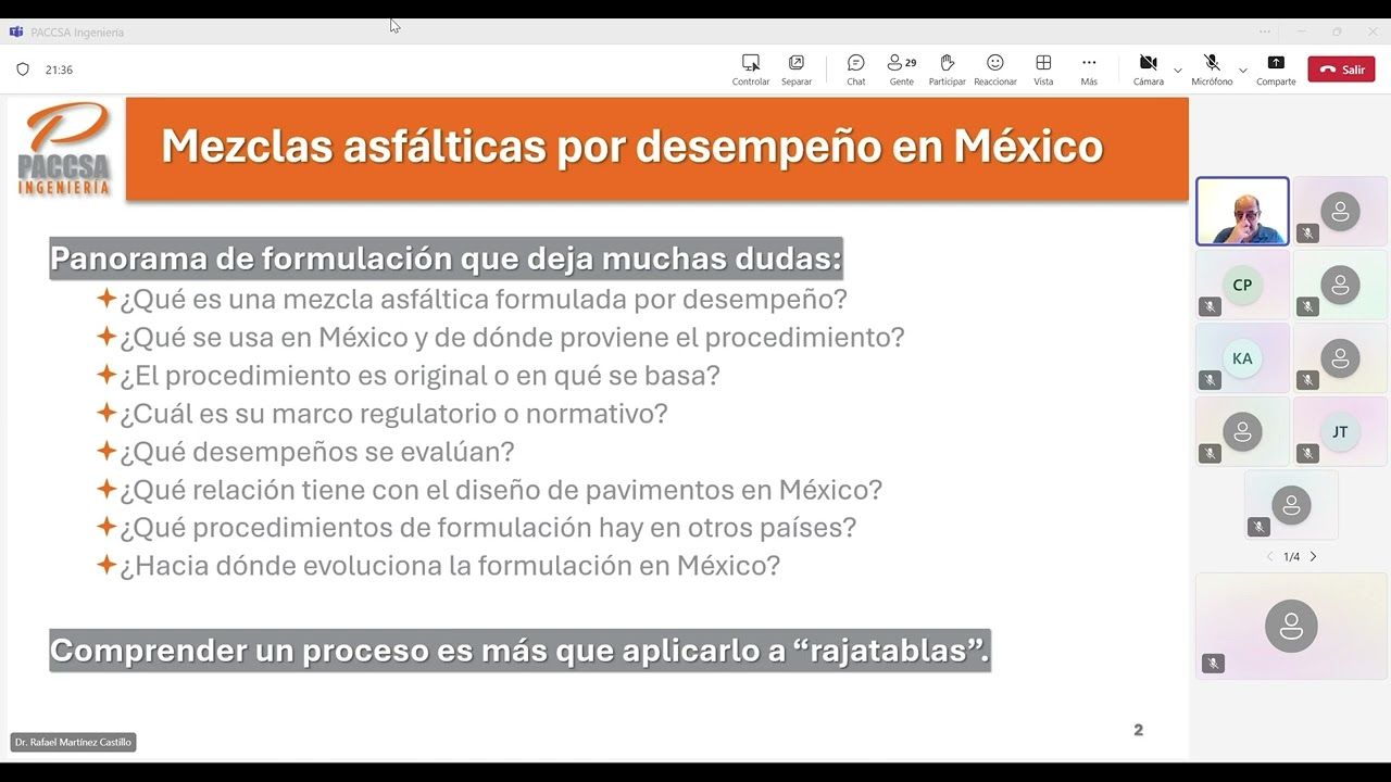 PACCSA INGENIERIA 1- MEZCLAS ASFALTICAS POR DESEMPEÑO