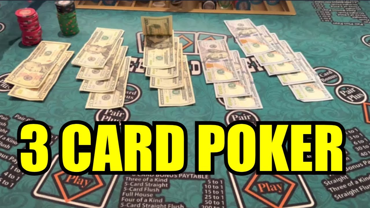 THREE CARD POKER at EL CORTEZ LAS VEGAS! DANIELLE PLAYS BLIND!