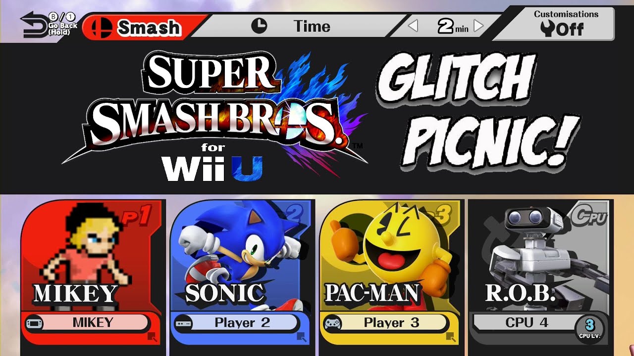 Пикник с глюками в Super Smash Bros. для WiiU | Глюки в Super Smash Bros 4 | MikeyTaylorGaming