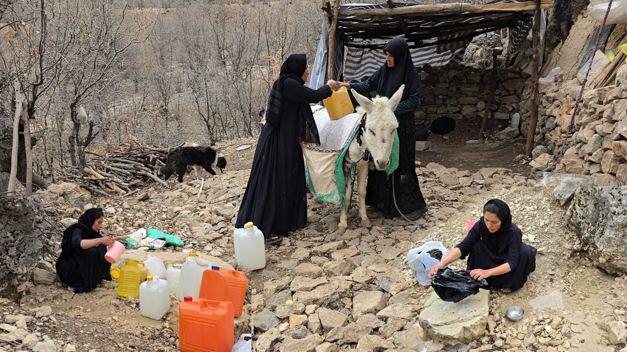 How Do Nomads Survive in Iran&rsquo;s Mountains? 🏔️ Cave Life & Water by Donkey