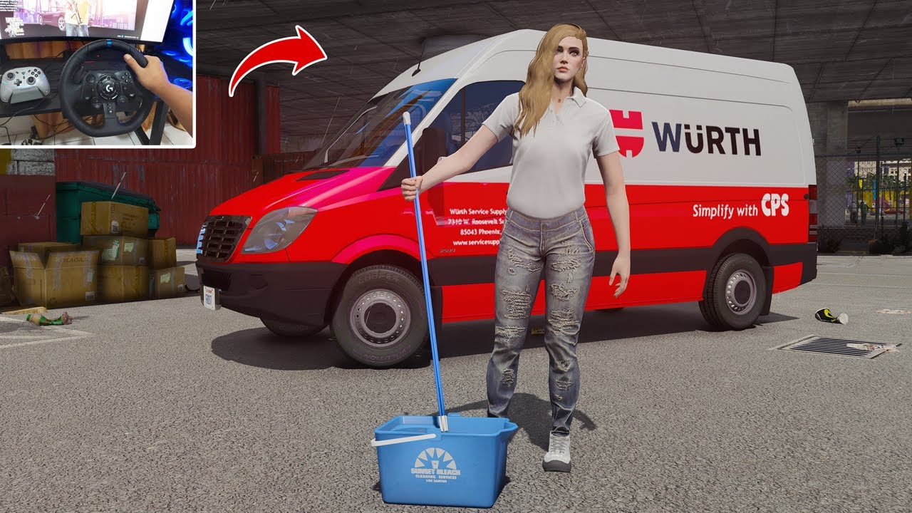Gta 5 Let's Go To Work As Female Janitor Part Timer Services/Jobs - G923 Gameplay!