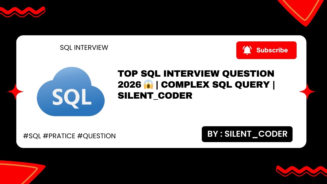 Top SQL Interview Question 2026 😱 | Complex SQL Query Explained | #Silent_Coder