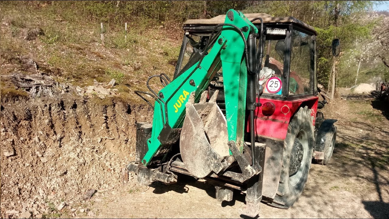 Podkop z UNC za traktor - Uchycení