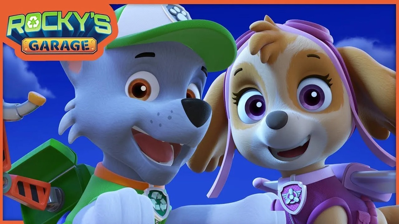 Rocky & Skye Stop an Asteroid AND MORE! - Rocky's Garage Compilation - PAW Patrol