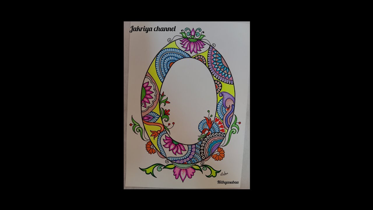 How to draw mandala art/doodleart/Easy mandala art for beginners/zentangleart/alphabet O mandala art
