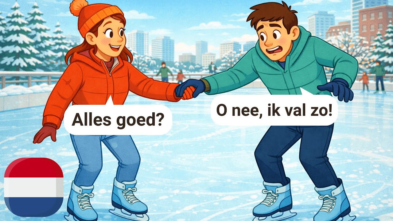 10 Dutch Conversations for beginners (With Subtitles) | A1-A2 | Winter Magic Moments