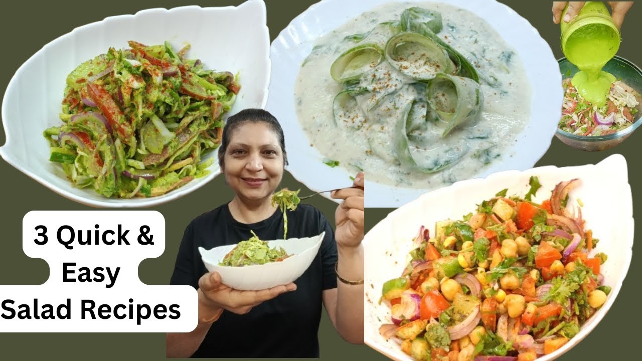 5-5 Min में बनने वाली 3 तरह के टेस्टी सलाड, एक बार खालिया तो बार बार बनाकर खाओगे 
