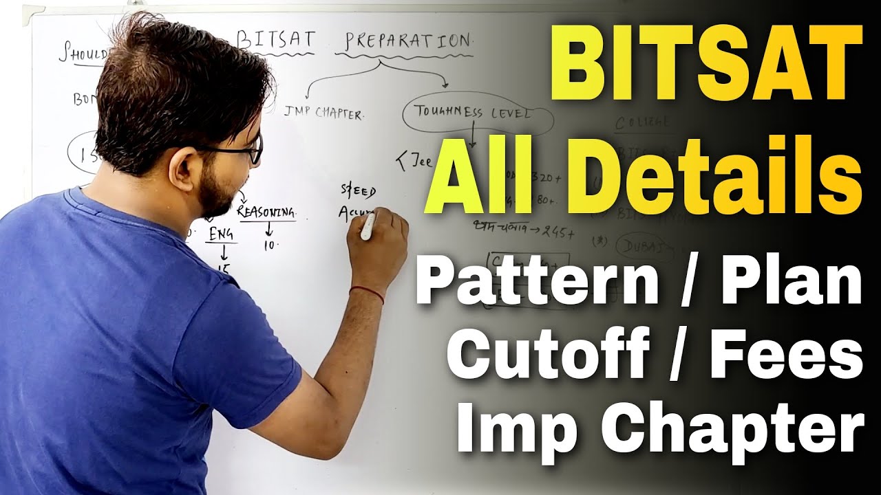 BITSAT 2025 - Preparation , Cutoffs , Top college , Fees , Important chapter | Jee mains 2025 news