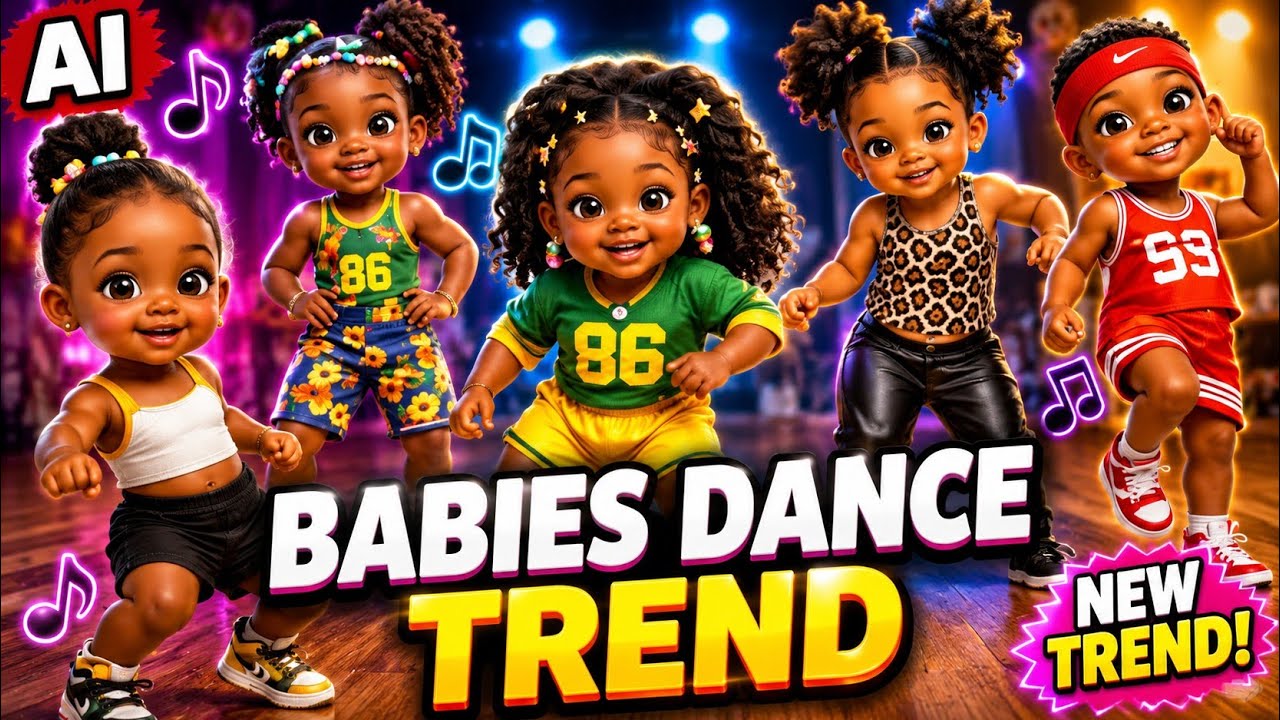 Cute trending Ai Dancing Babies 💃 🔥🔥trend/ New TikTok Dance moves 💖💗#Dance #Aibaby 💃 
