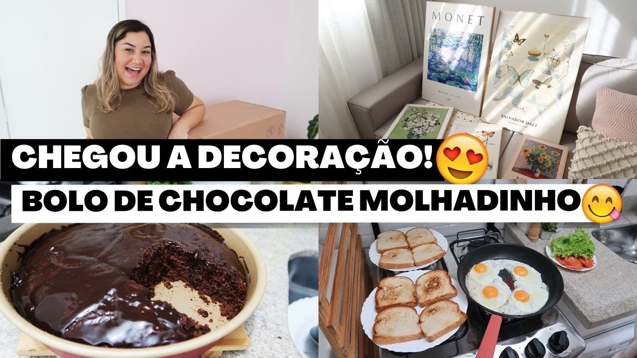 BOLO DE CHOCOLATE MOLHADINHO, FIQUEI DECEPCIONADA, E TO APAIXONADA NOS QUADROS NOVOS!