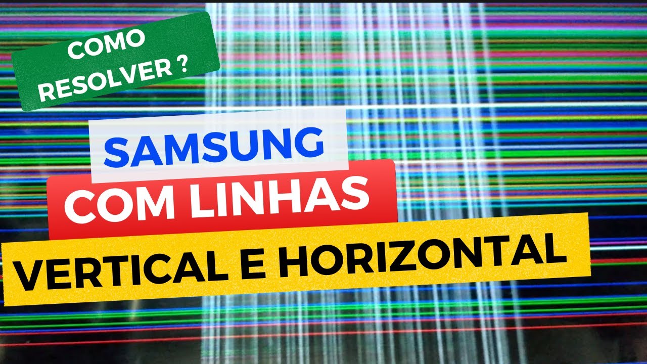 Como CONSERTAR TELA da tv samsung com LINHAS?