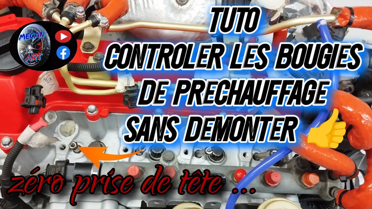 TUTO contrôler bougies de préchauffage sans démonter , avec metrix et test sur batterie 👍