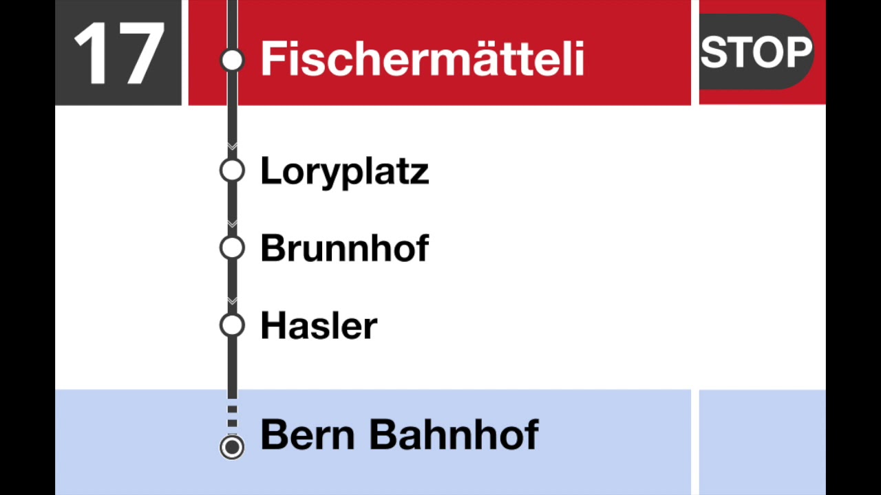 Bernmobil Ansagen - ElectroBus Linie 17 - Weiermatt-Bern Bahnhof