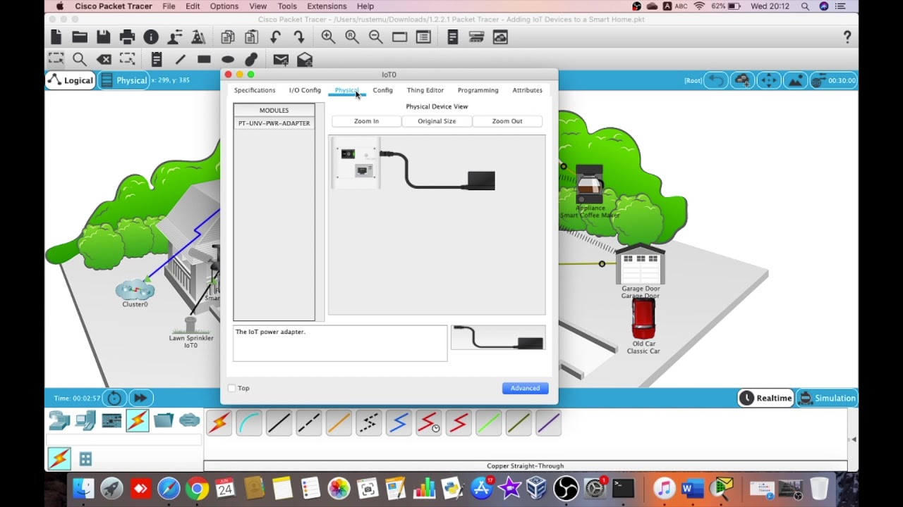 (#16) 1.2.2.1 Packet Tracer Adding IoT Devices to a Smart Home