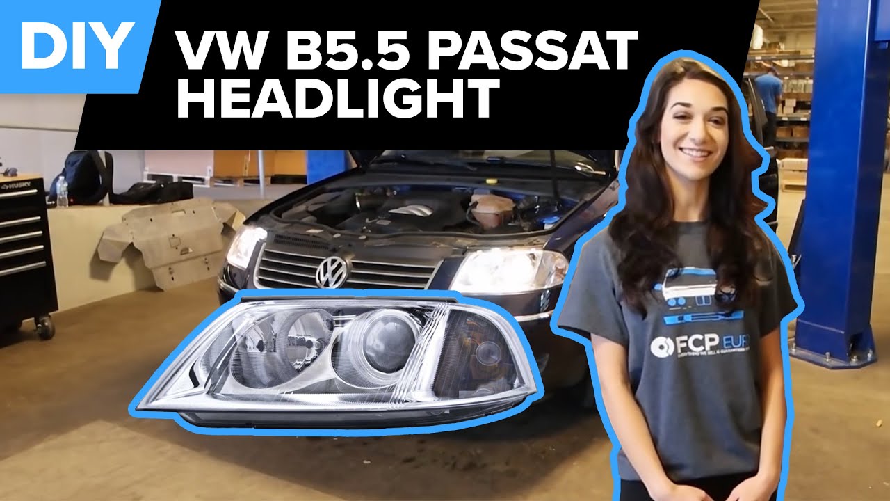 VW Passat B5.5 Headlight Replacement - DIY Quick (1.8, V6, W8)