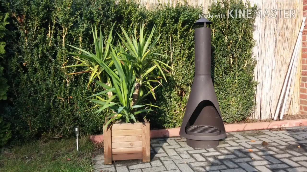 ein sehr schöner und großer Gartenkamin, Großer Kamin Grill Gartengrill Grillkamin Gartenkamin Außen