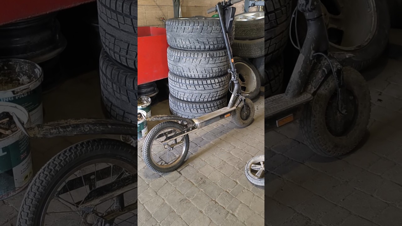 Xiaomi Limuzin поменял заднее колесо #kukiring4 #самокат #шиномонтаж #шины #electricscooter