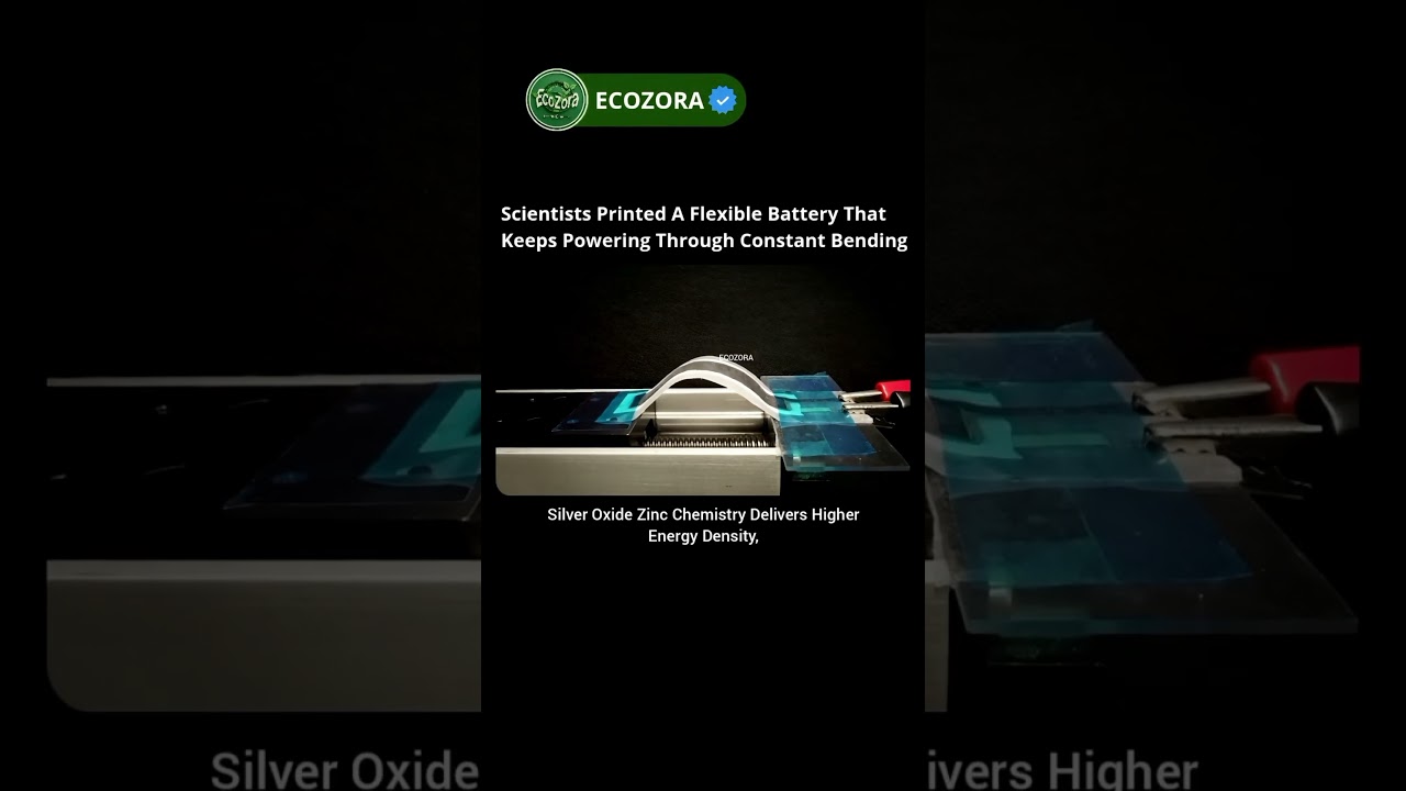 This Printed Battery Survives Bending 🔋 #battery #innovation #tech #futuretech