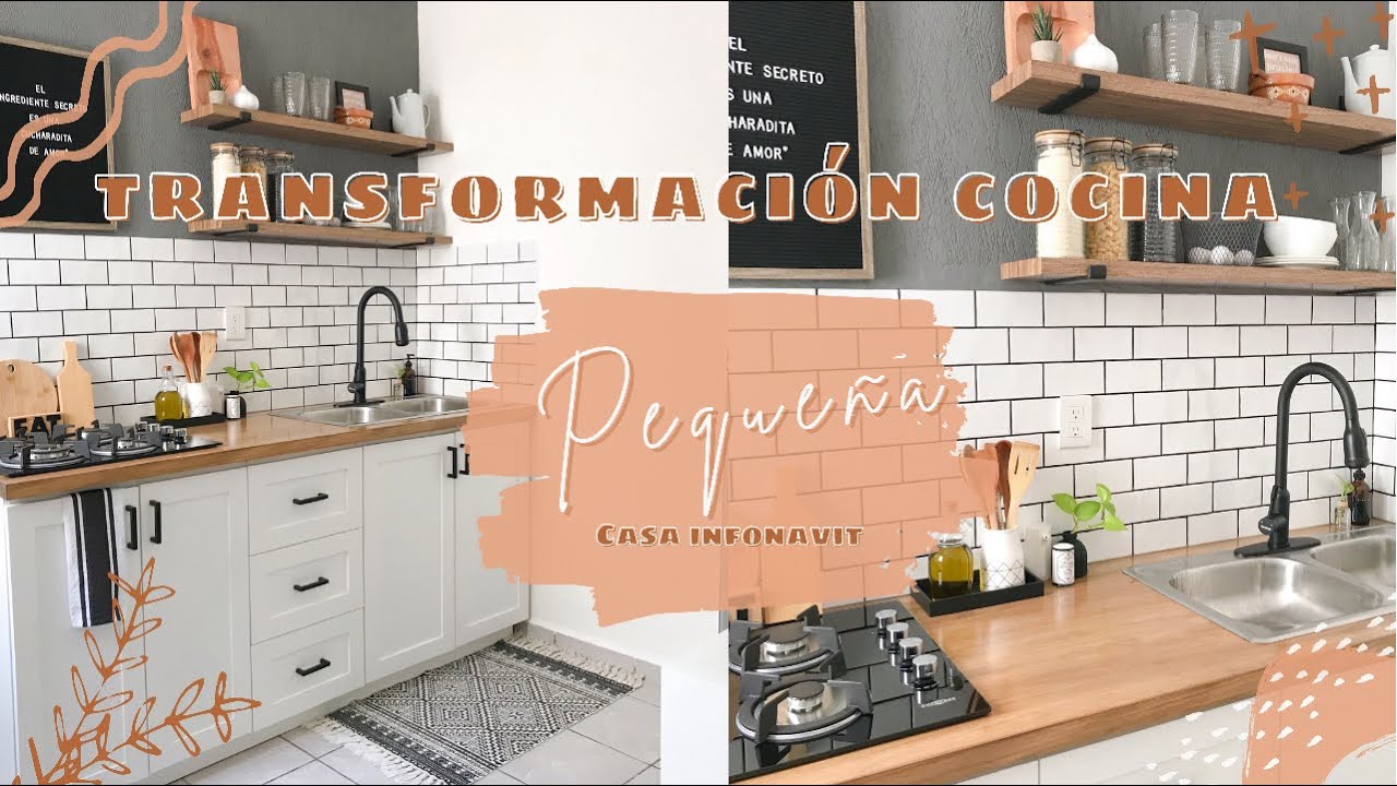 TRANSFORMACIÓN COCINA PEQUEÑA Pt 3 | CASA INFONAVIT | INSTALACIÓN SALPICADERO | Backsplash DIY