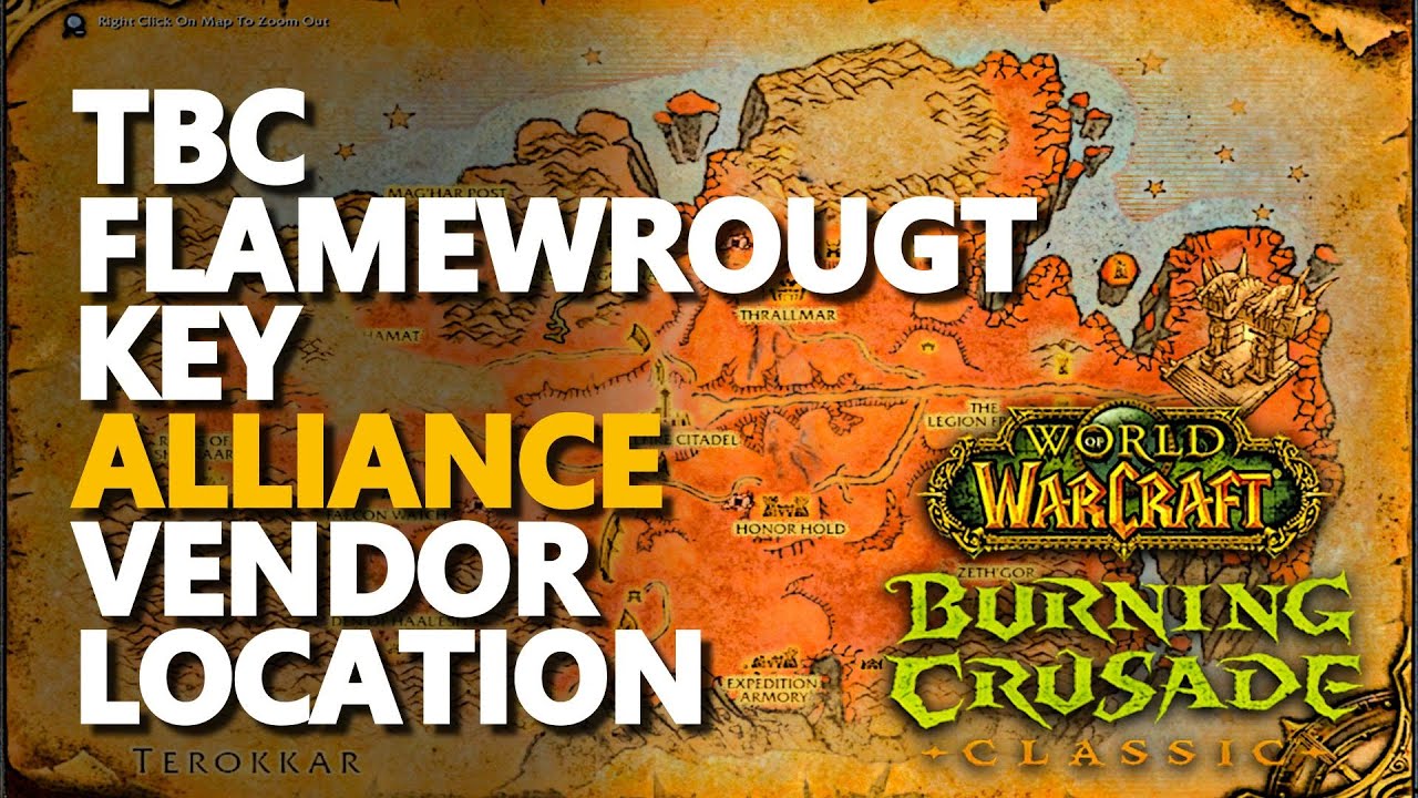 Flamewrought Key Vendor Location WoW TBC Alliance