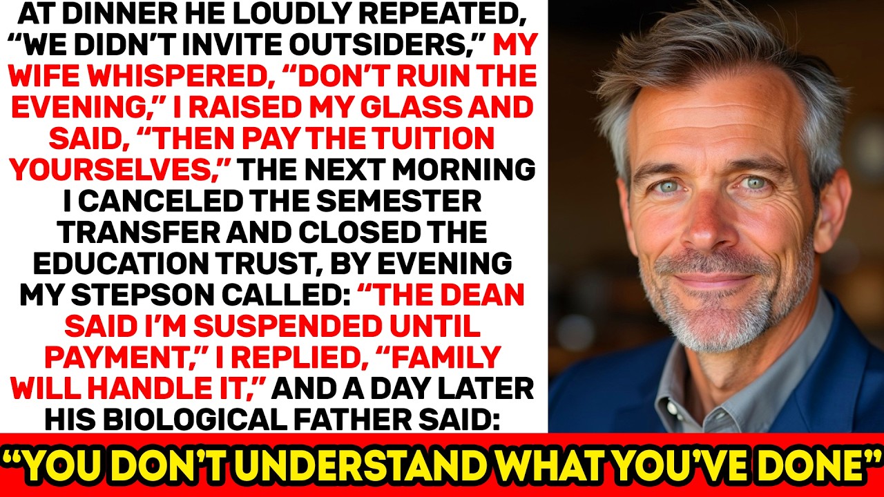 &ldquo;We Didn&rsquo;t Invite Outsiders,&rdquo; He Said &mdash; I Closed the Tuition and Trust