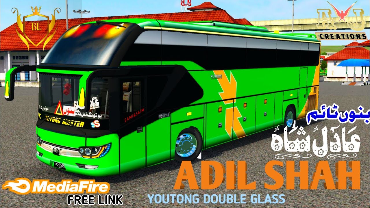 ADIL SHAH l Youtong Double Glass  l BUSSID LEGENDS l  l Bus simulator Indonesia livery l Pakistani