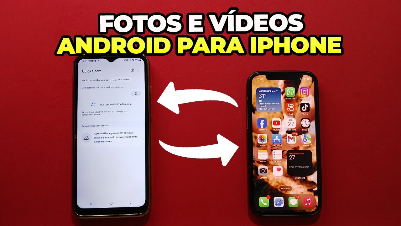 como passar FOTOS e V&Iacute;DEOS do Android para o Iphone