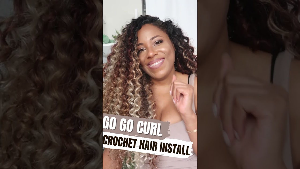 Мини-укладка вязаных крючком волос Go Go Curl #crochethair #crochetbraids #protectivestyles
