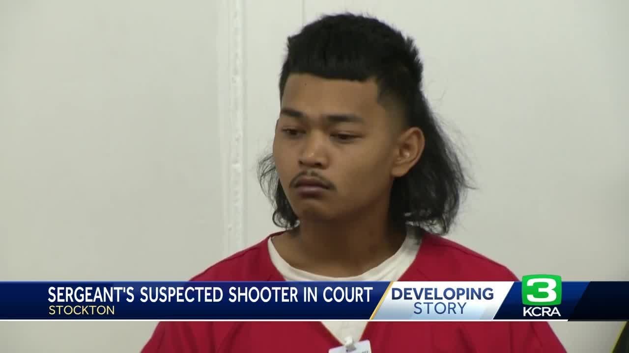 Stockton sergeant's suspected shooter appears in court