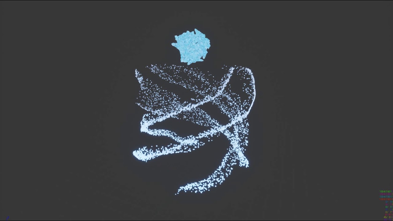 Ice magic particle effect