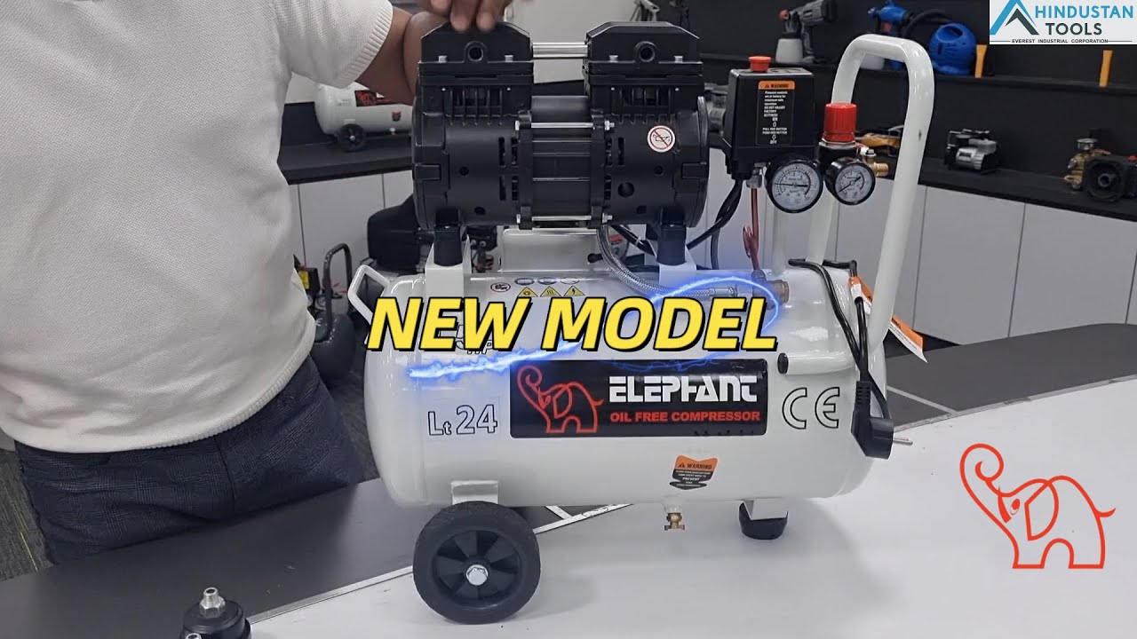 ELEPHANT 24LT OIL FREE AND SILENT AIR COMPRESSOR FOR INDUSTRIES,OFFICE AND HOME USE