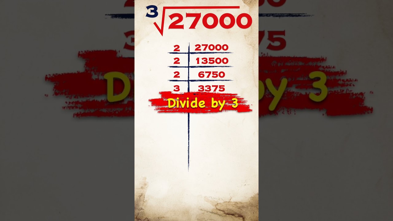 Cube root of 27000 / 27000 ka ghanmul /  