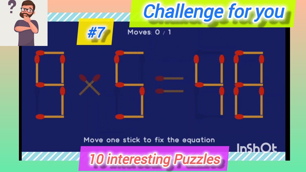 Matchsticks Puzzle #logicchallenge #mathematicalpuzzle #entertainment 