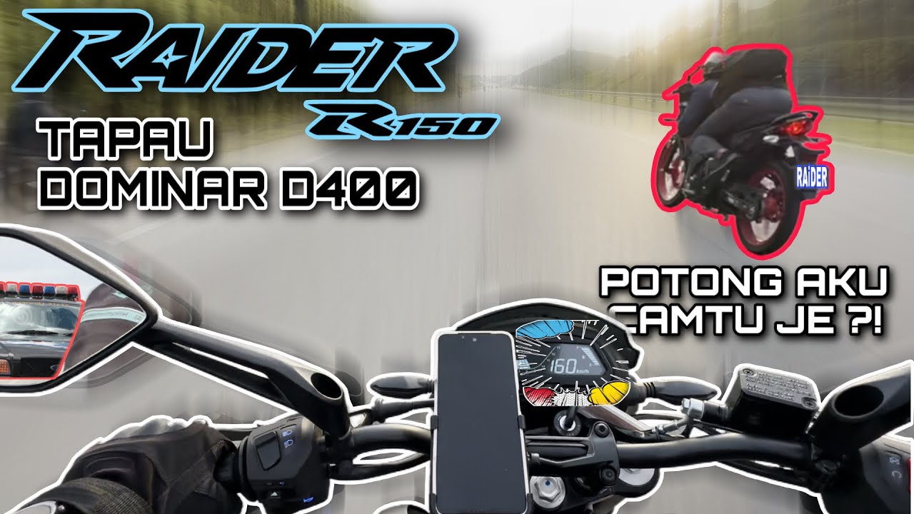 SUZUKI RAIDER Fi 150CC VS 400CC MODENAS BAJAJ DOMINAR D400 | RAIDER PUNYA PERGI MEMANG 🔥