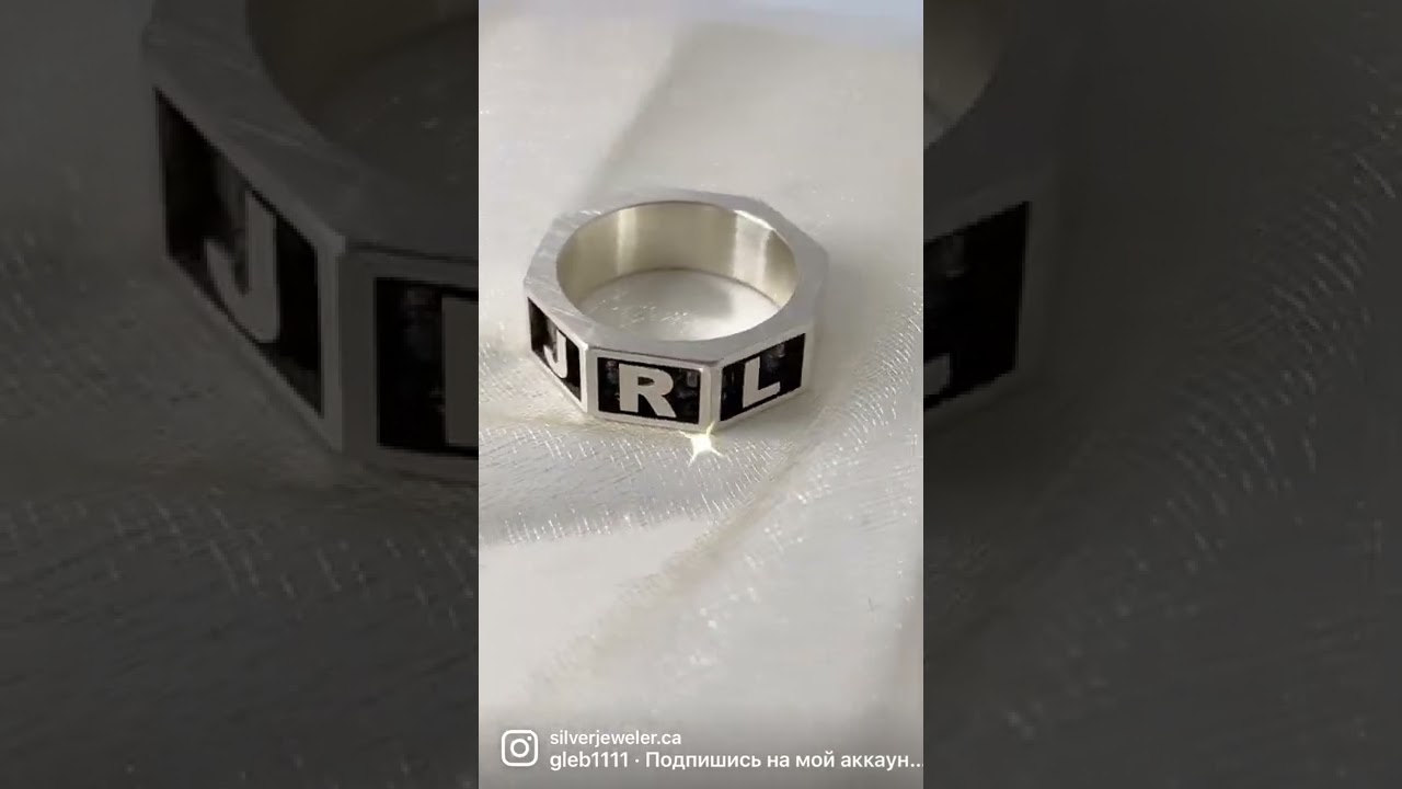 Personalized Solid Silver Rings , Custom Name Ring, Silver Name Ring, Engraved Silver Ring
