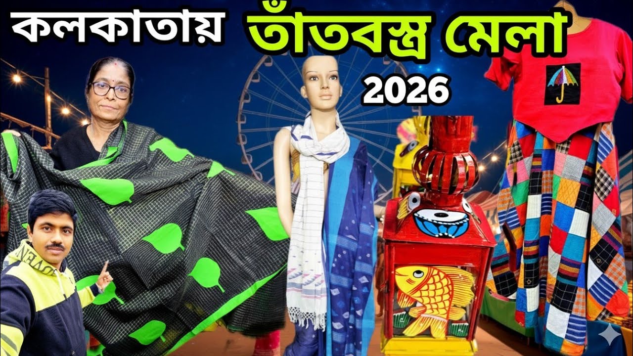 কলকাতায় শুরুহল বিশাল বড় সরকারি তাঁতবস্ত্র মেলা 2026! South Kolkata biggest Taantbostra Mela 2026 