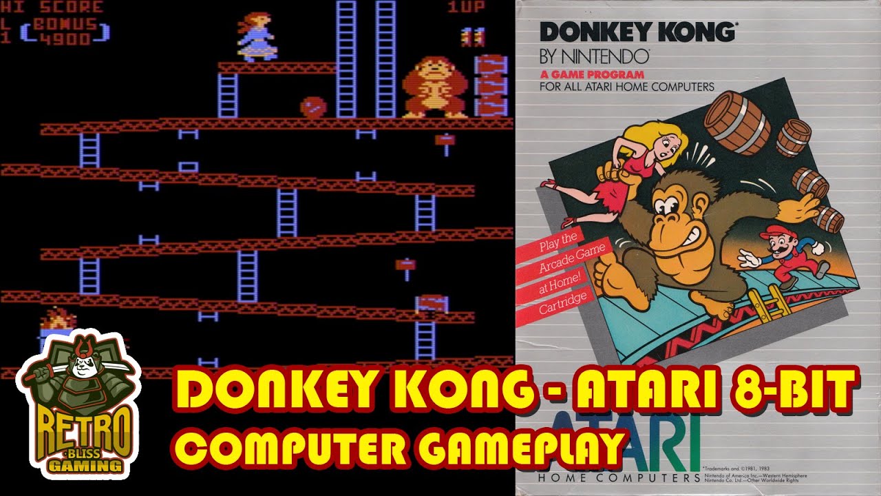 Donkey Kong - Atari 8-Bit Computer Gameplay