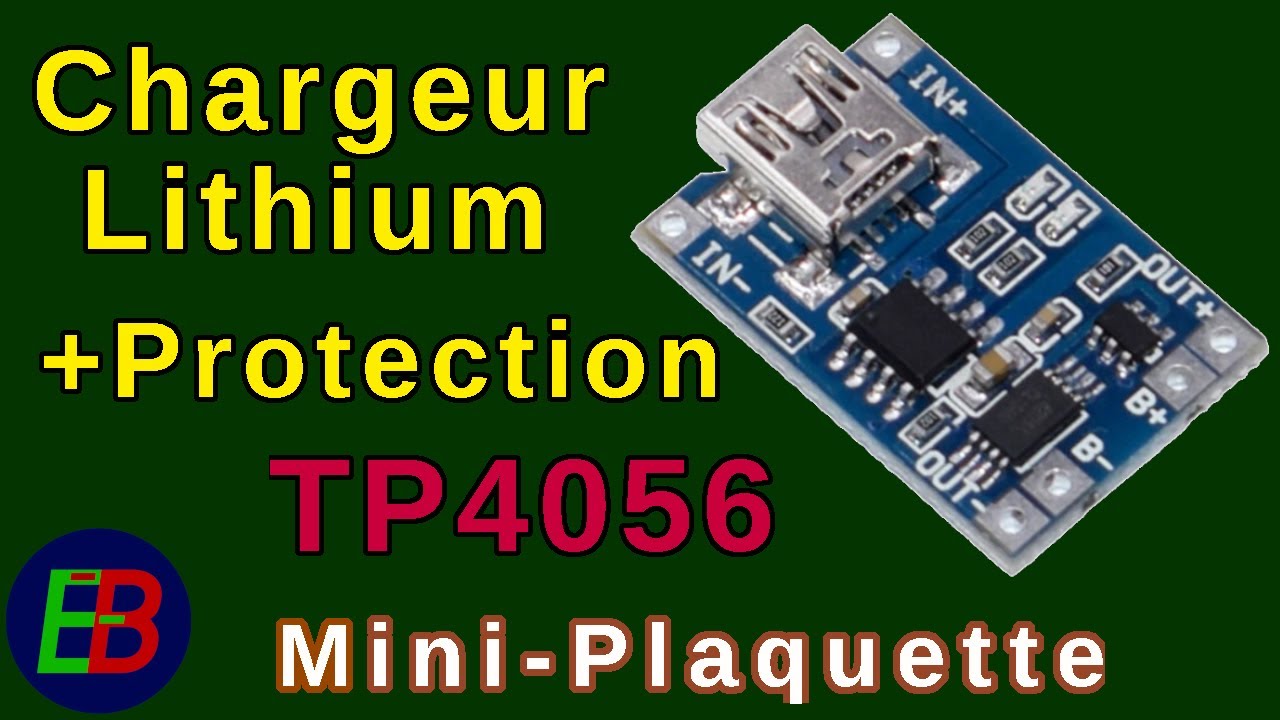 EB_#555 Mini-Plaquette - Contrôle de recharge et protection pour Cellule Lithium (TP4056 et DW01)