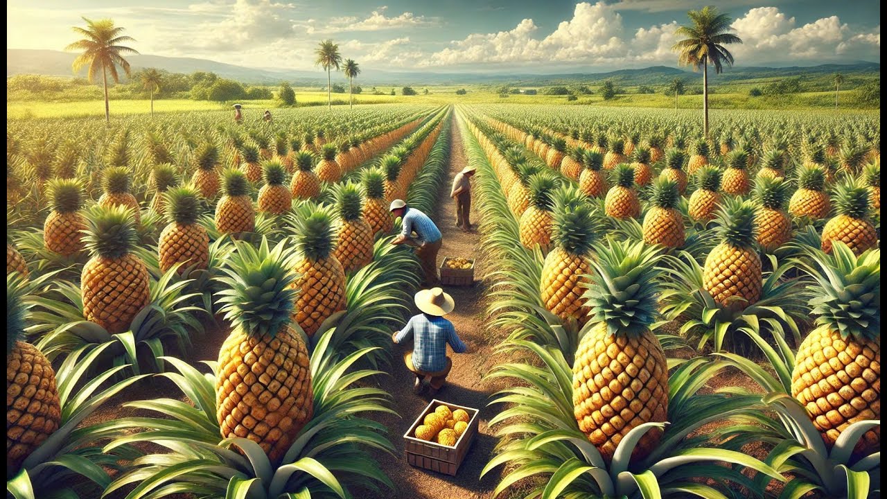 How Millions of Pineapples Are Harvested, and Processed | Pineapple Farming and Production Line