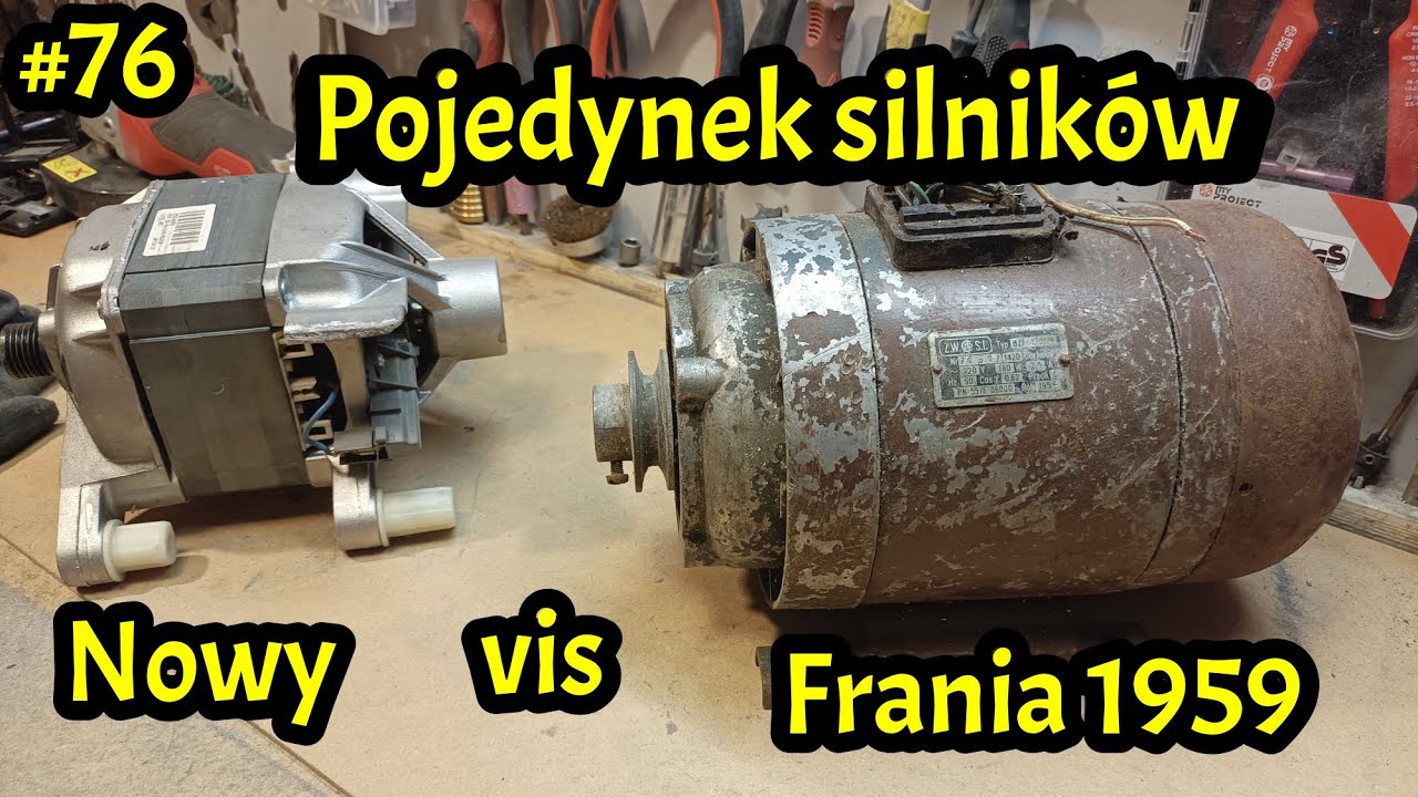 #76 Pojedynek silników. Frania 1959 vis chińszczyzna 2009  #miedz #silnik #recykling