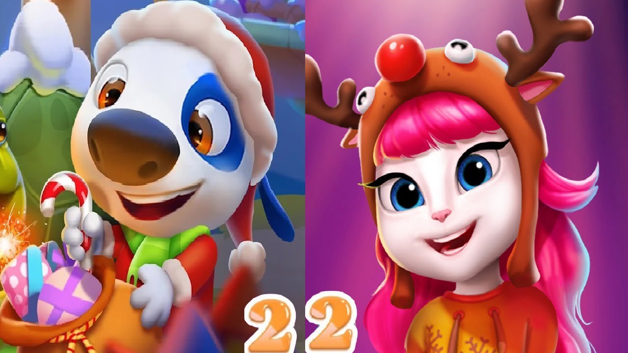 My Talking Angela 2 VS My Talking Hank Islands New Update Christmas 2024 Android iOS Gameplay HD