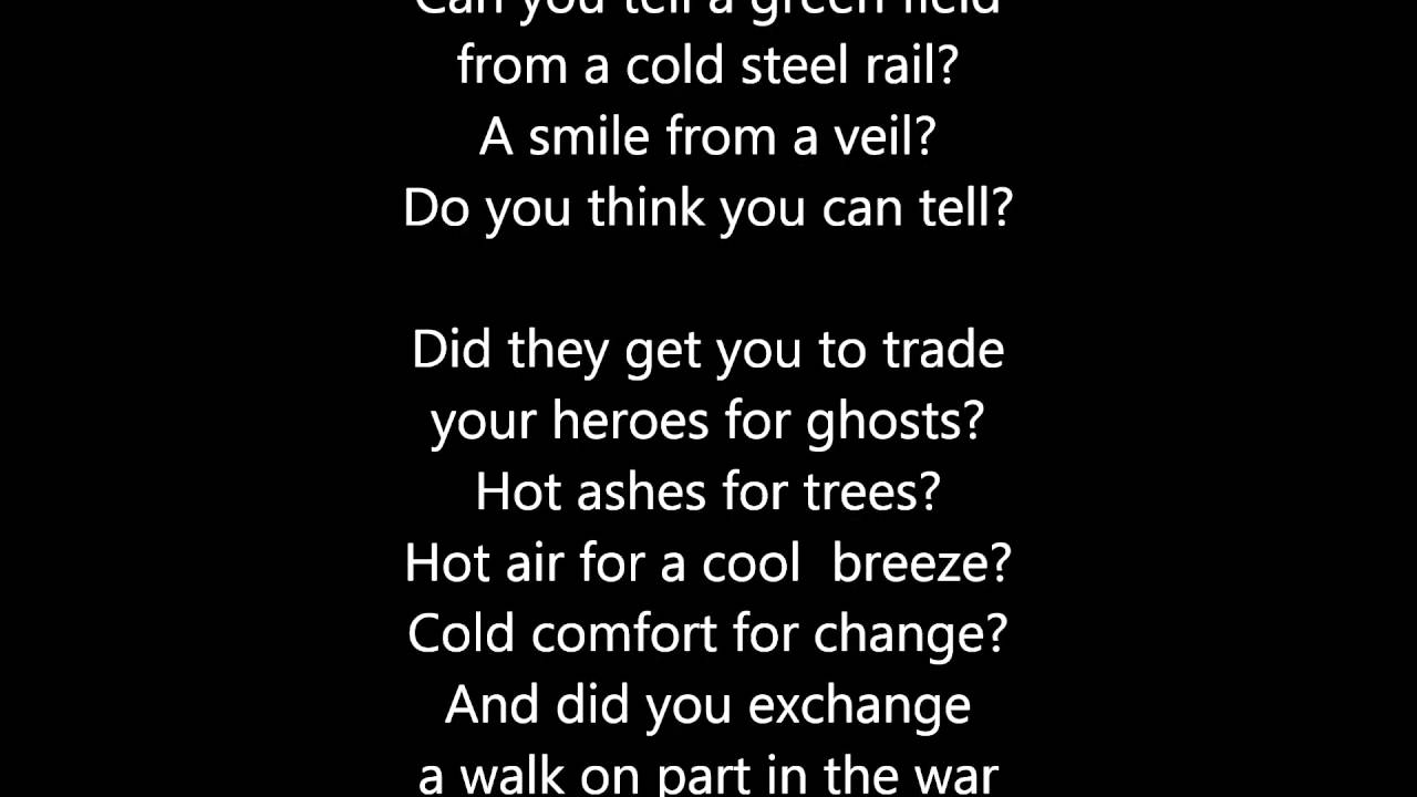Pink Floyd - Wish You Were Here  - Scroll Lyrics 