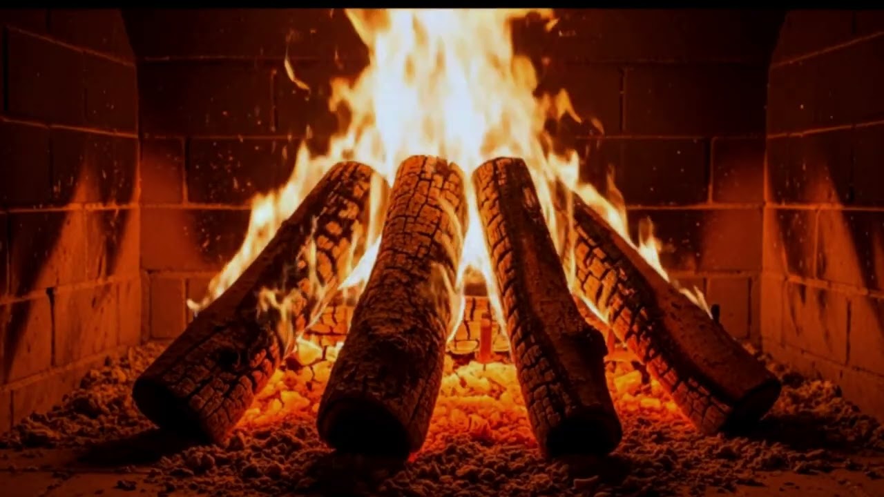 NO ADS 🔥 4K Cozy Night Fireplace Ambience (No Music)