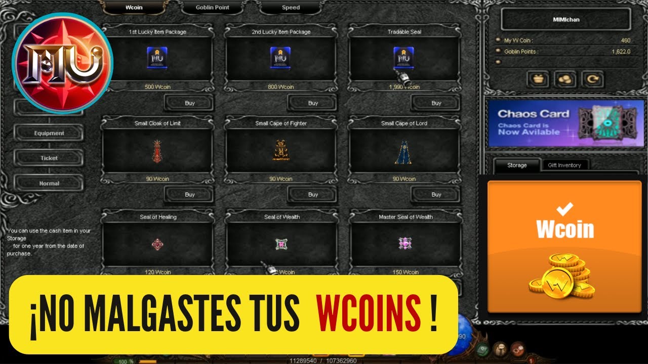 ¿EN QUÉ y CUÁNDO gastar tus WCoins en MU Online? | Guía 2025