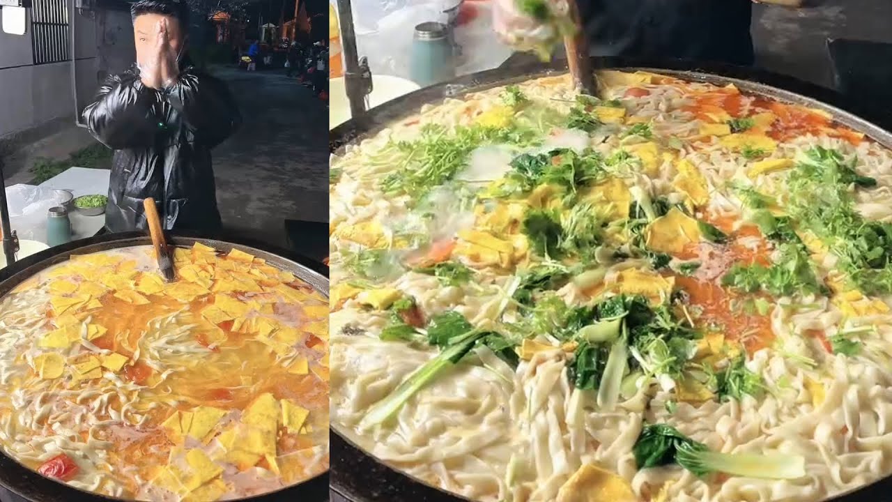 A caring Chinese guy Cook Free Meals for the Old Guys in a Village